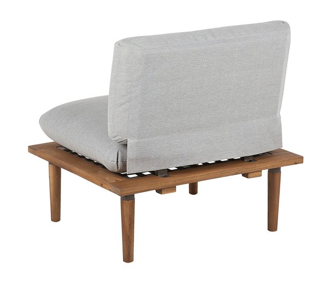 Beliani Conjunto de jardín Madera de acacia con certificado FSC® FRASCATI Gris Claro