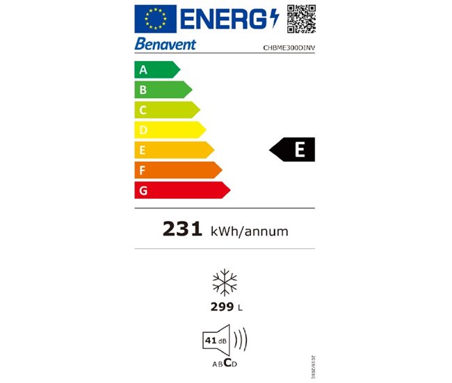 Congelador horizontal 1,125M 299L estático BENAVENT CHBME300DINV Blanco