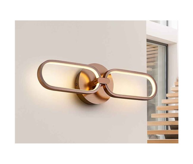 Aplique Pared Aluminio Serie Dorado