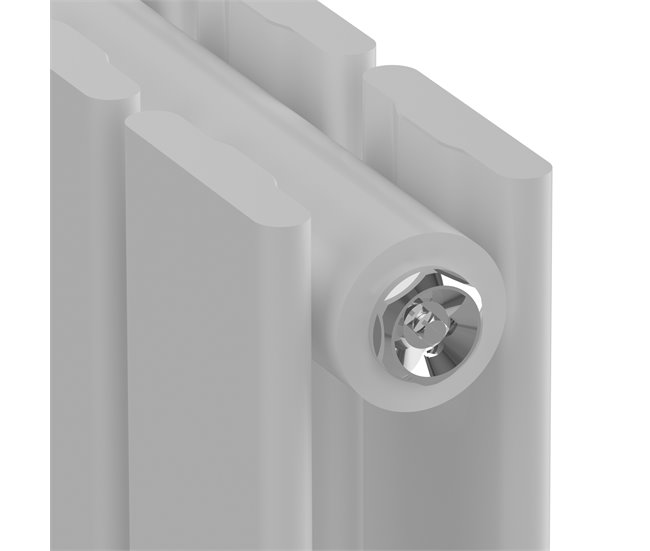 Radiador de panel Nore de Diseño doble capa plano acero Blanco