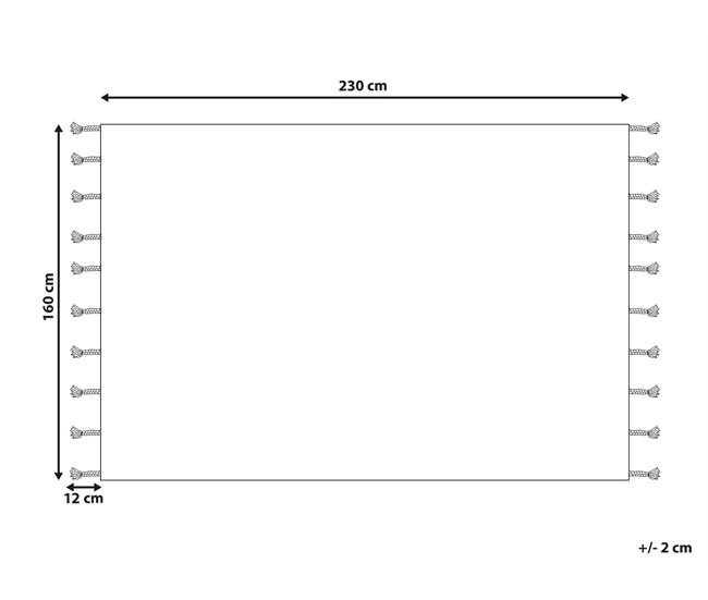 Beliani De pelo corto DOKUZ 160x230 Beige