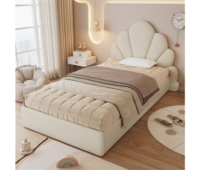 Cama infantil de terciopelo 137x205 Beige