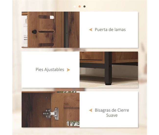 Armario de Baño Melamina de Madera kleankin, hogar - baño Marron