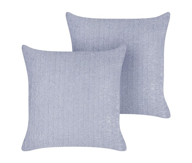 Beliani Cojín decorativo CROSSANDRA Violeta