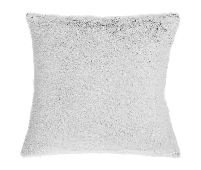 Beliani Cojín decorativo CLEMATIS Gris Claro