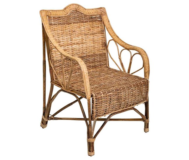 Sillón de bambú y ratán Marron
