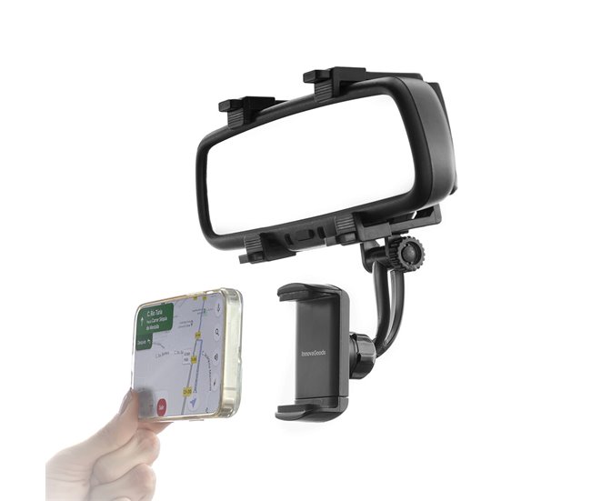 Soporte de Smartphone para Espejo Retrovisor Negro