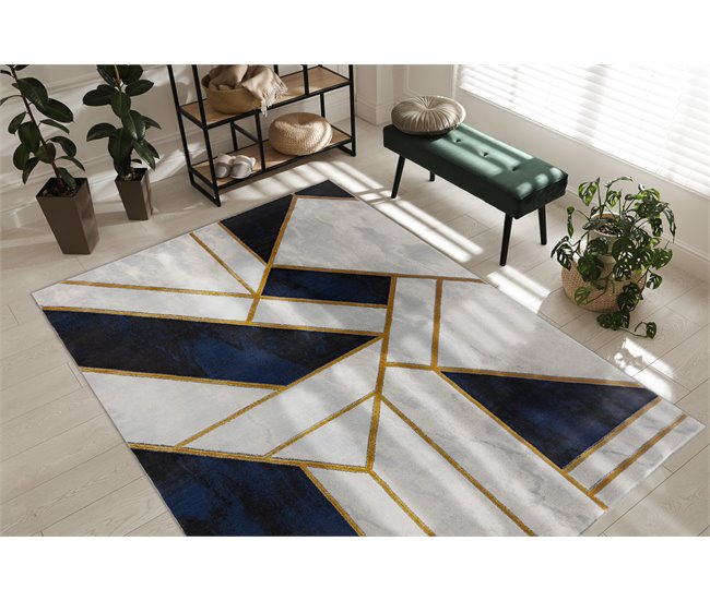 Alfombra EMERALD exclusivo 1015 glamour 180x270 Azul