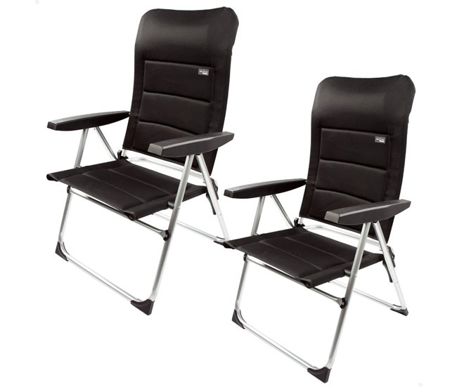 Aktive Pack 2 sillas plegables y multiposición c/acolchado Negro
