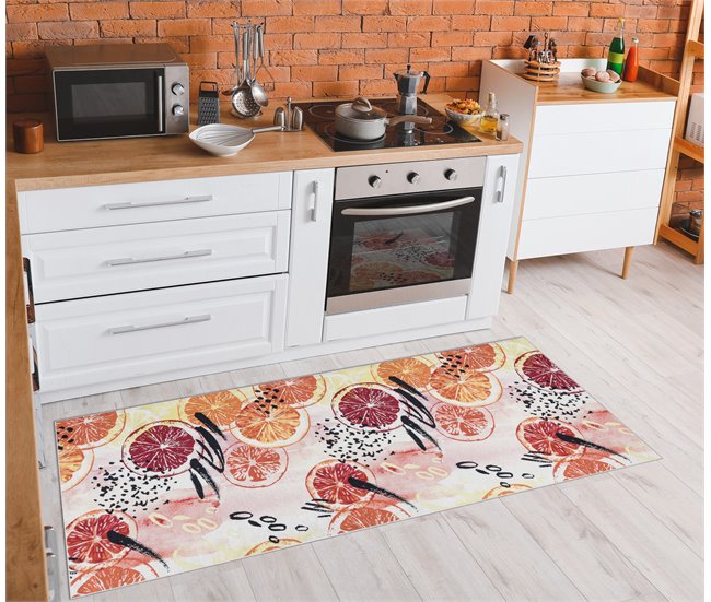 Alfombra lavable ANDRE 1270 Naranjas para la cocina Multicolor