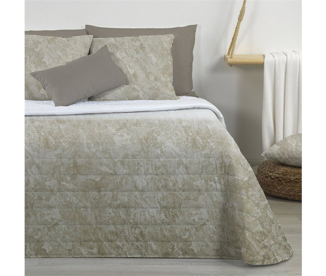 Pack 2 fundas de cojín deco MARMOL Beige