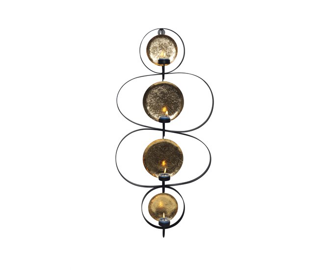 Portavelas deco pared ATHOS marca ECOANYA Negro