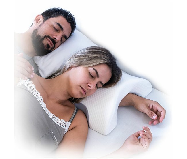 Almohada Viscoelástica Cervical para Parejas Blanco