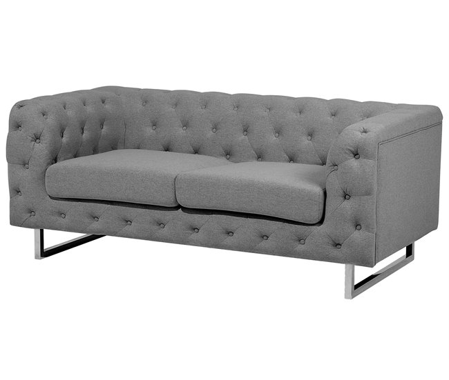 Beliani Sofá de 2 plazas Poliéster VISSLAND Beige