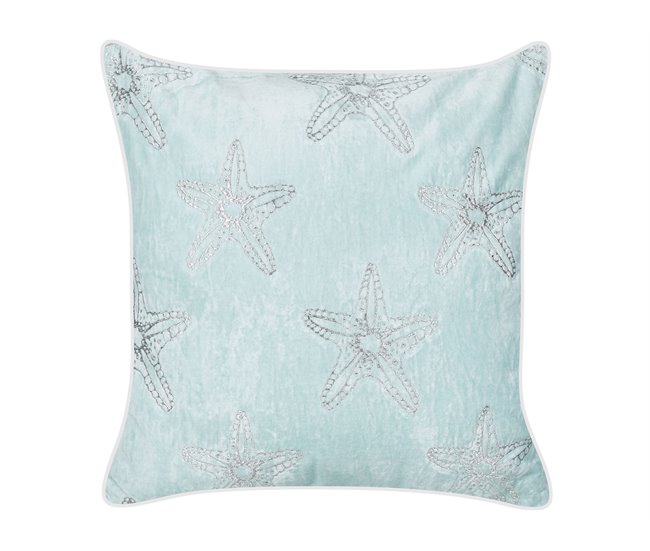 Beliani Cojín decorativo CERAMIUM 45x45 Azul Claro