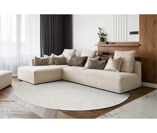 Alfombra CASABLANCA PLUS círculo 80x80 Crema