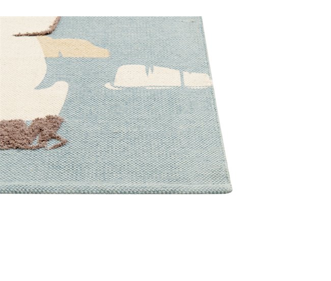 Beliani Alfombra para niños BARUS Azul