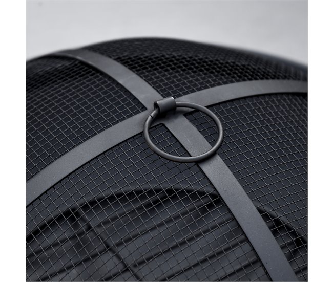 Brasero Exterior Metal Outsunny, hogar - climatización Negro