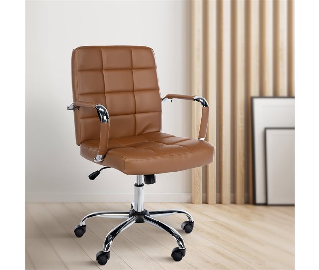 Silla de oficina - Ashland - Simil cuero Marron Claro