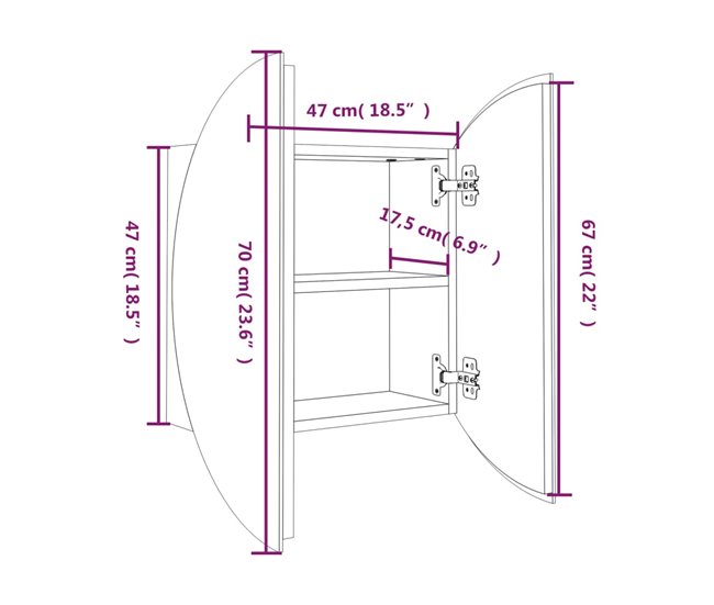 Armario De Baño 70 Blanco