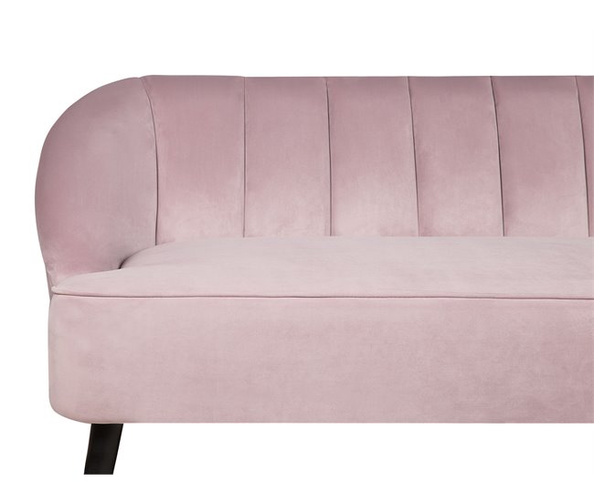 Beliani Sofá de 3 plazas Terciopelo ALSVAG Azul Marino