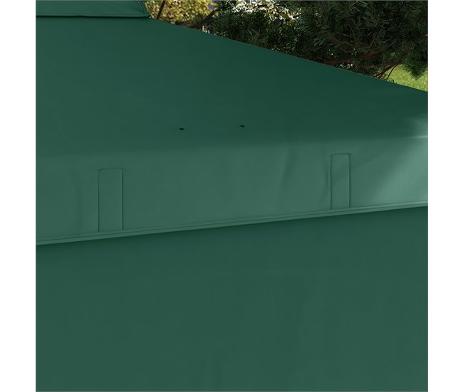 Carpa Plegable Acero, Tela Oxford Verde
