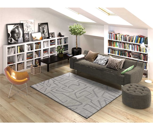 Alfombra de estilo étnico con relieve HL-AFRICA - ATTICGO 80x150 Plateado