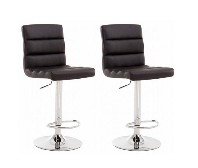 Pack de 2 taburetes ajustables PALM Negro