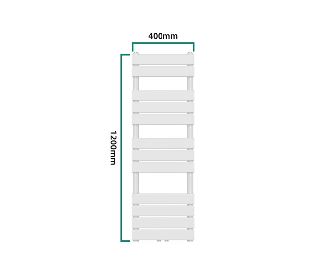 Radiador toallero mural Voss 528 W 12 lamas acero Blanco