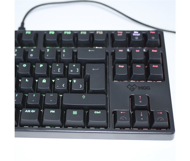 Teclado Mecánico TKL Gaming Teclas doble inyección QWERTY Español Negro