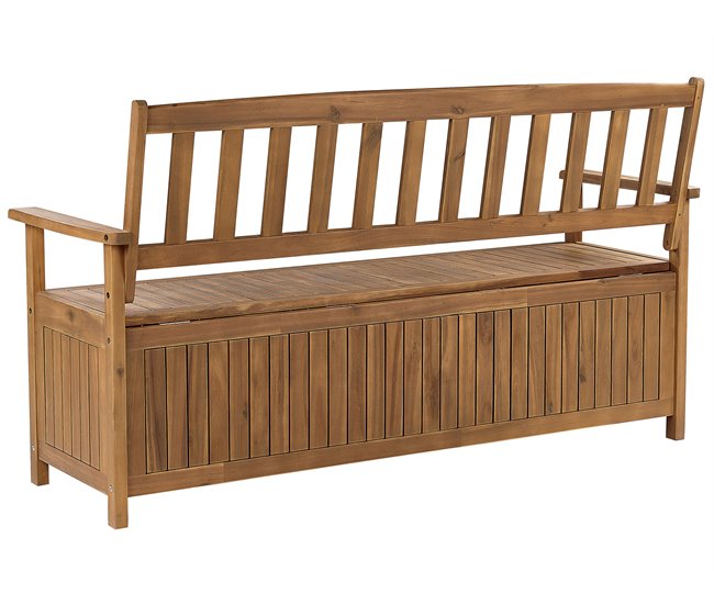 Beliani Banco Madera de acacia SOVANA Marron