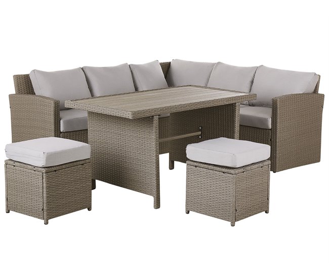 Beliani Conjunto de jardín BARDI Blanco