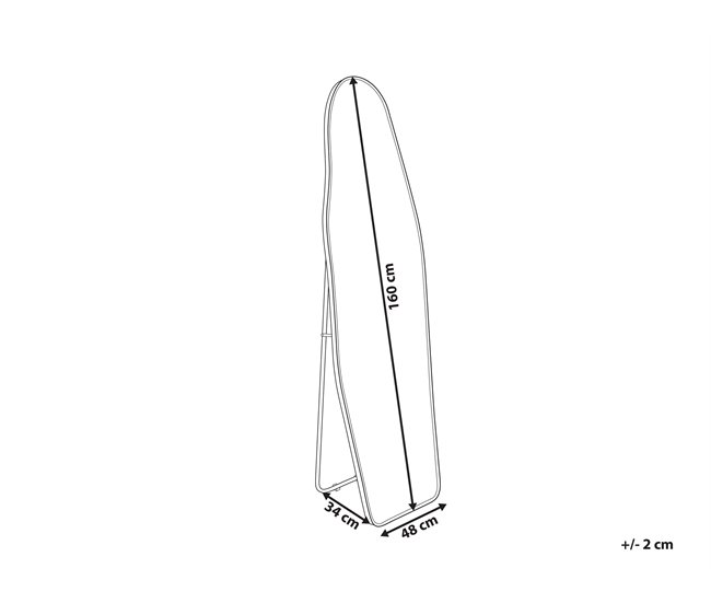 Beliani Espejo de pie LARCHE Dorado