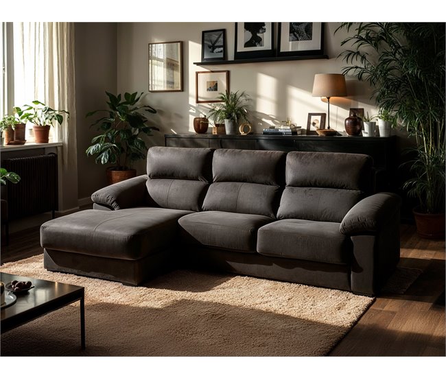 Chaise longue piel WILLY Marron