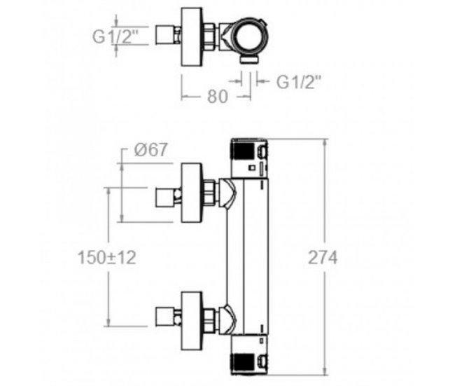 Grifo de Ducha Termostático con Sistema de Ahorro de Agua Cromo