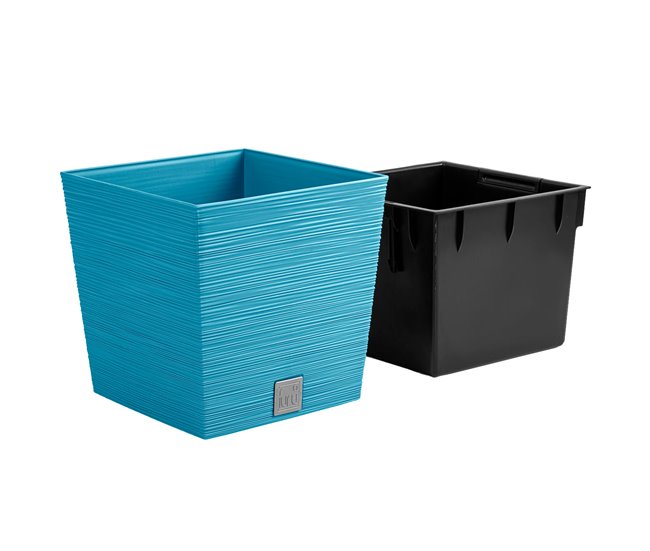 Macetero con depósito, colección FURU de 7,5 L Azul