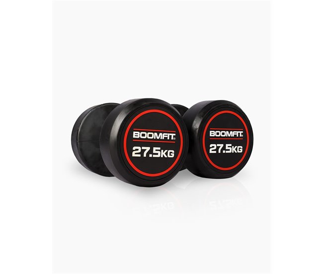 Mancuernas Redondas 27,5Kg (Pareja) - BOOMFIT Negro