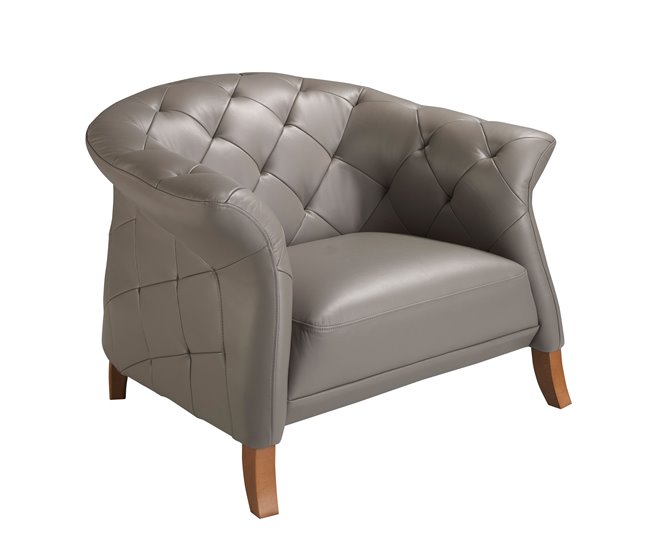ANGEL CERDÁ Sillón piel Gris