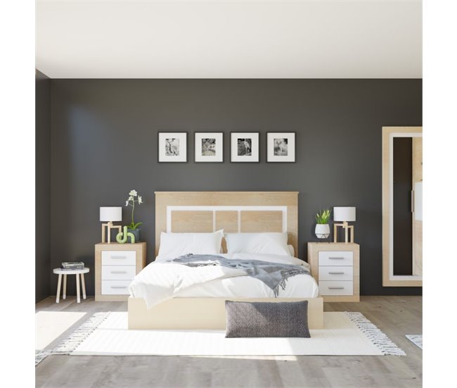 Dormitorio Kira 5C 160x3 Blanco