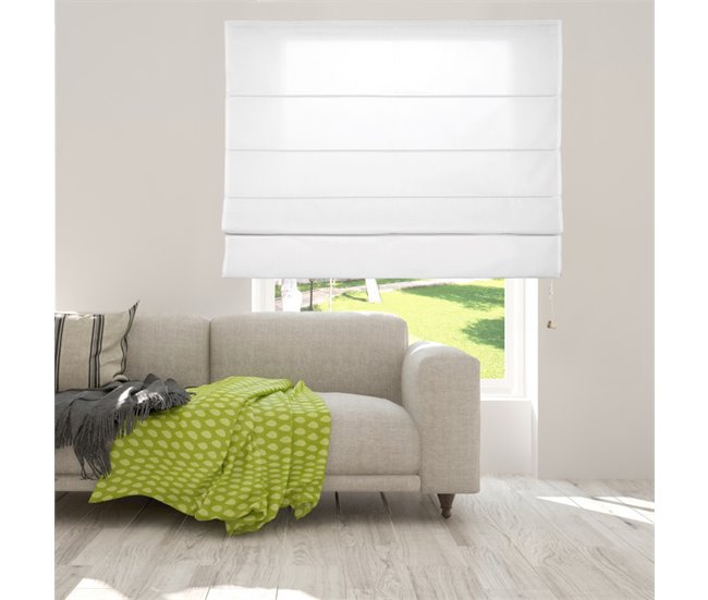 Estor Plegable con varillas, estor traslucido liso 