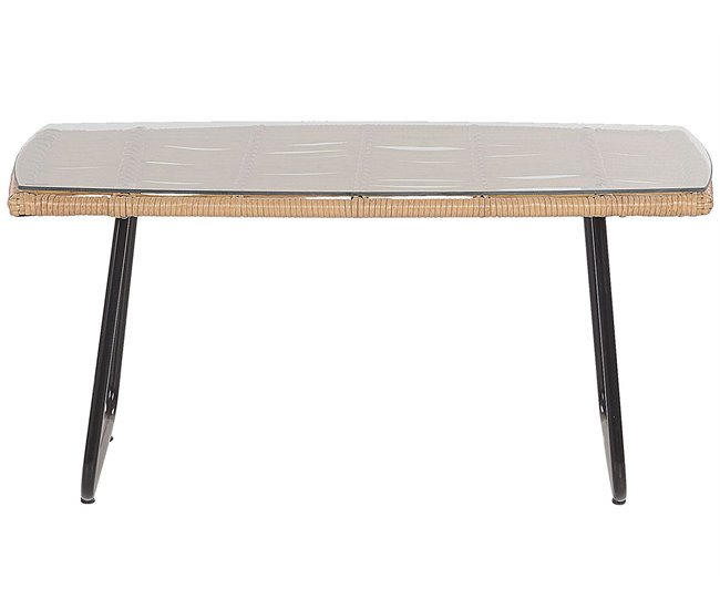 Beliani Conjunto de jardín Ratán sintético MINORI Natural