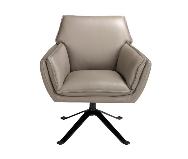 ANGEL CERDÁ Sillón giratorio piel Gris Oscuro