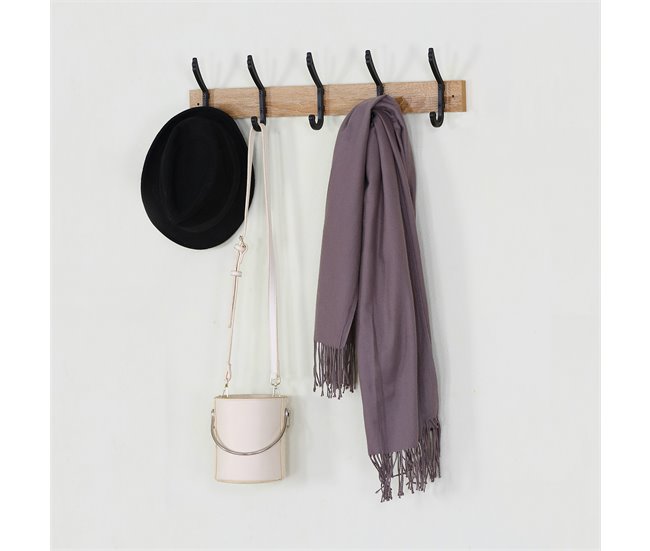 Perchero de Pared Amaia 5 Perchas Madera