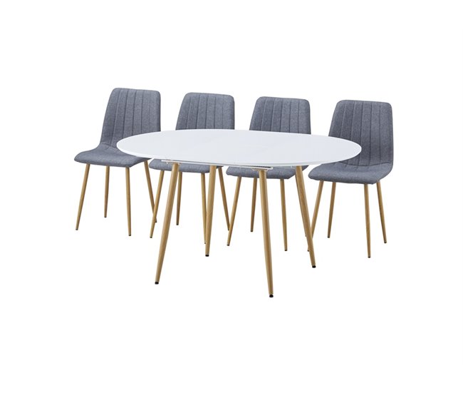 Mesa de cocina extensible ARTIC Blanco
