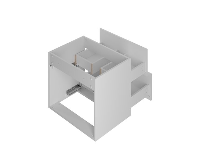 Conjunto de muebles con doble lavabo y columna Lexa 120 Blanco