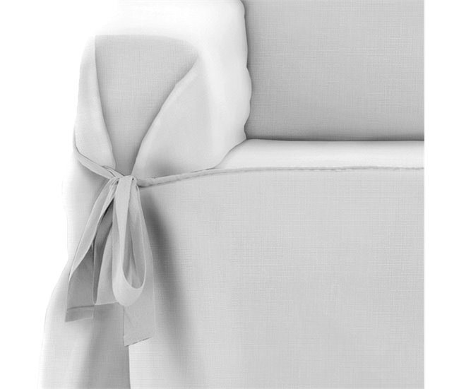 Protector Cubre Sofá Sillón Liso Royale Lazos 1 Plaza Gris