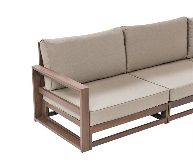 Beliani Conjunto de jardín TIMOR Gris Oscuro