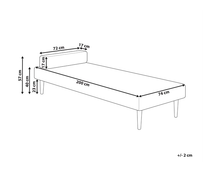 Beliani Chaise longue Poliéster NIORT Rosa