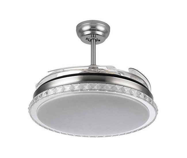 Ventilador De Techo Metal Serie Biliku Niquel