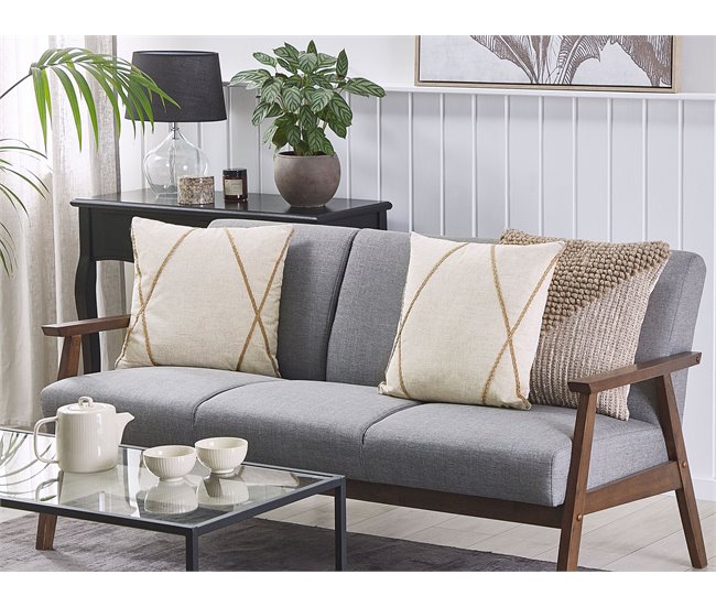 Beliani Cojín decorativo LICUALA Beige